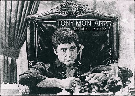 fotos de tony montana|tony montana black and white.